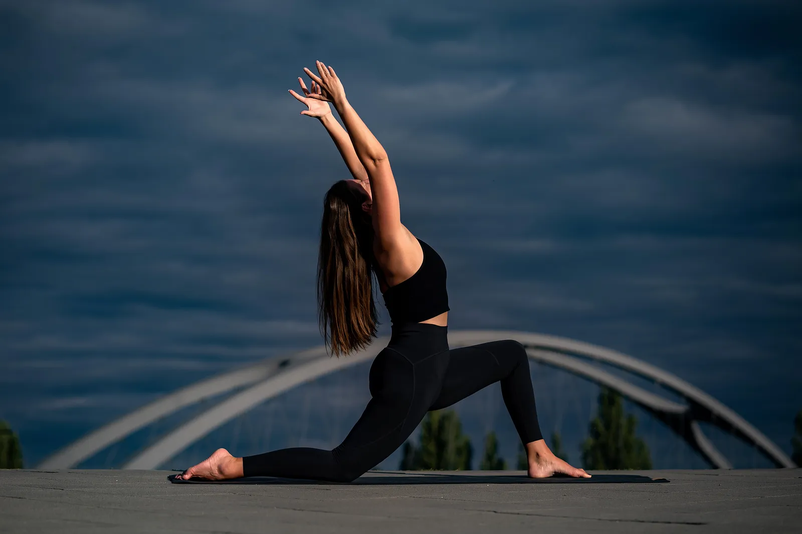 Urbanes Yoga Fotoshooting Frankfurt