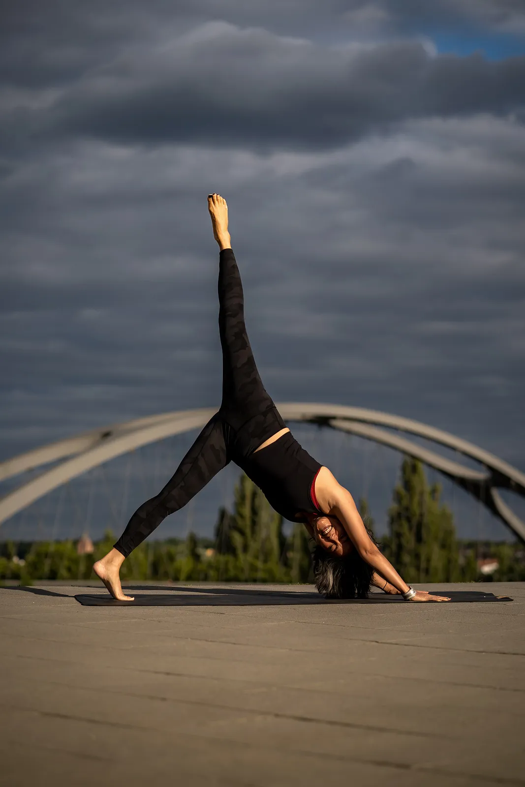 Urbanes Yoga Fotoshooting