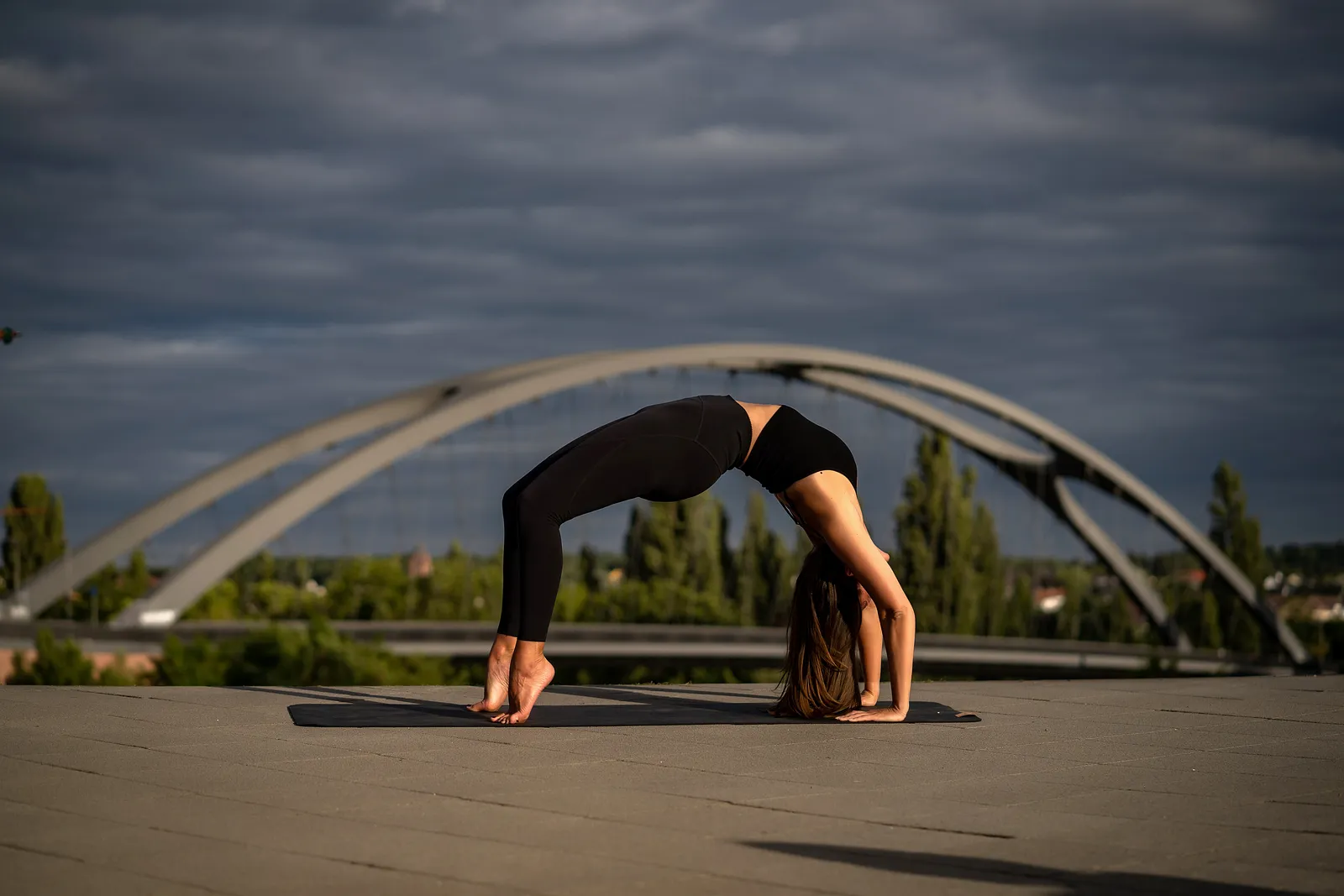 Urbanes Yoga Fotoshooting