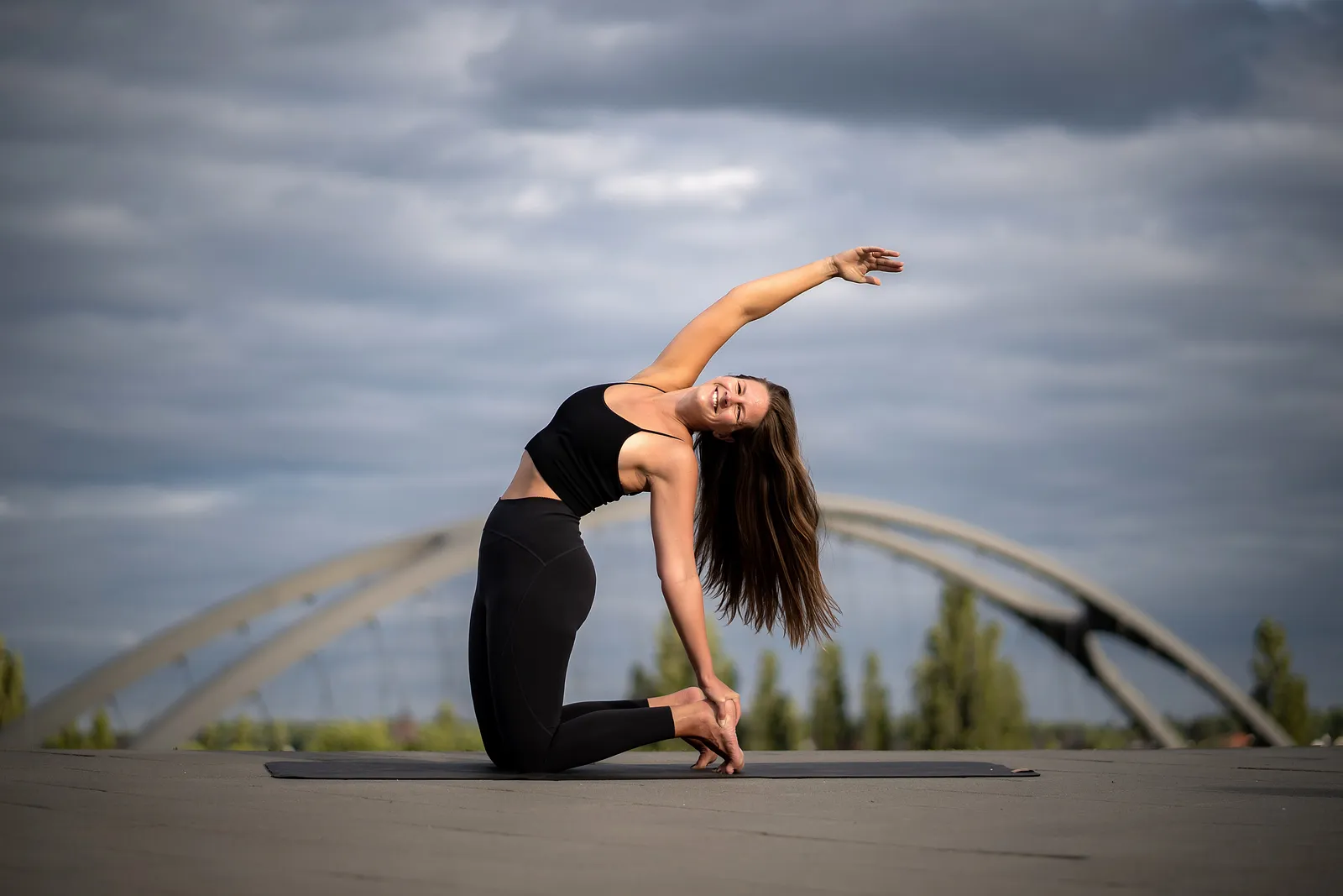 Urbanes Yoga Fotoshooting