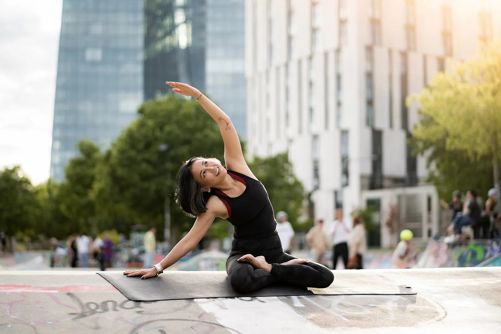 Urbanes Yoga Fotoshooting