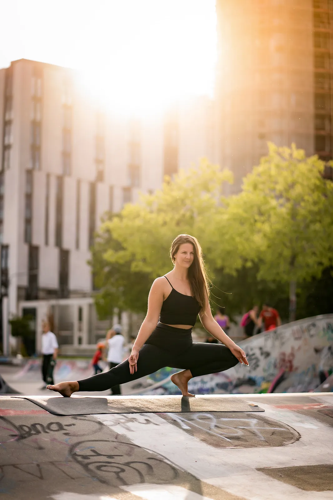 Urbanes Yoga Fotoshooting