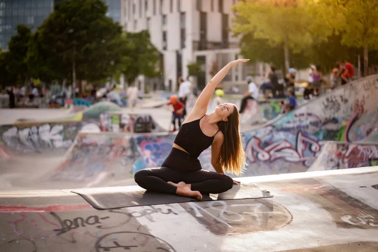 Urbanes Yoga Fotoshooting
